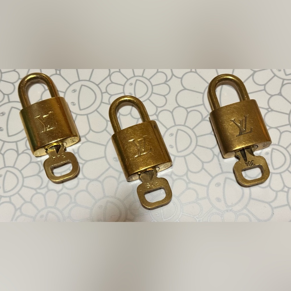 Louis Vuitton Vintage Brass Padlock and Key (Choice of # 304 or #329 or # 344)